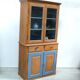 Antique softwood buffet in natural + blue, Gründerzeit style