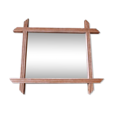 Miroir ancien en bois 37 x 43 cm