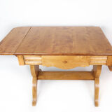 Dining table with extensions of birchwood