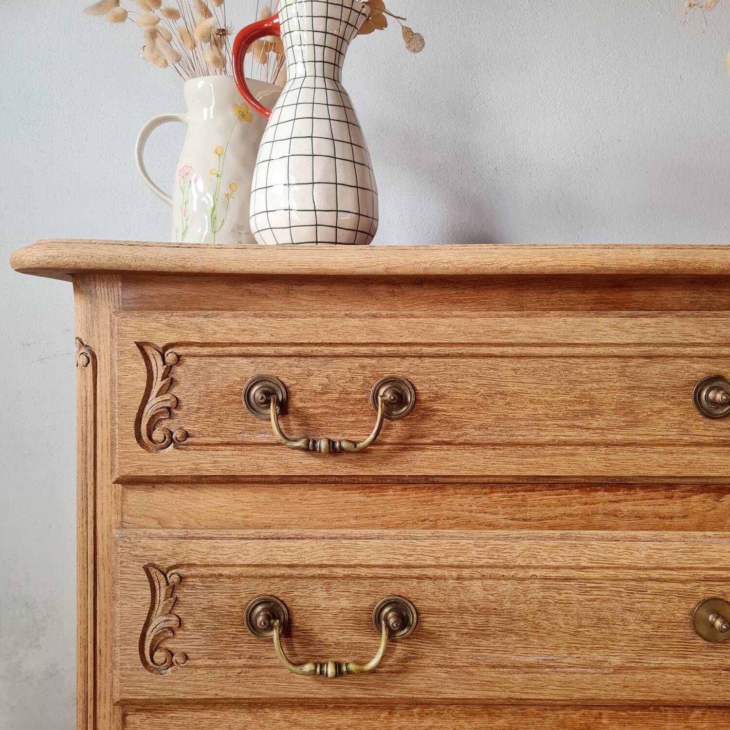 Antique solid wood commode