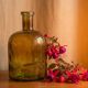Vintage amber glass bottle – dame jeanne decor – flea market style