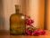 Vintage amber glass bottle – dame jeanne decor – flea market style