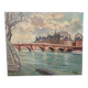 Pont Neuf à Paris, huile sur toile signé 1979