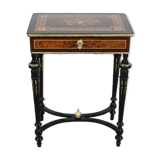 Small Living Room Table in Rosewood and Amboyna Burl, Louis XVI style, Napoleon III period – Mili