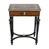 Small Living Room Table in Rosewood and Amboyna Burl, Louis XVI style, Napoleon III period – Mili