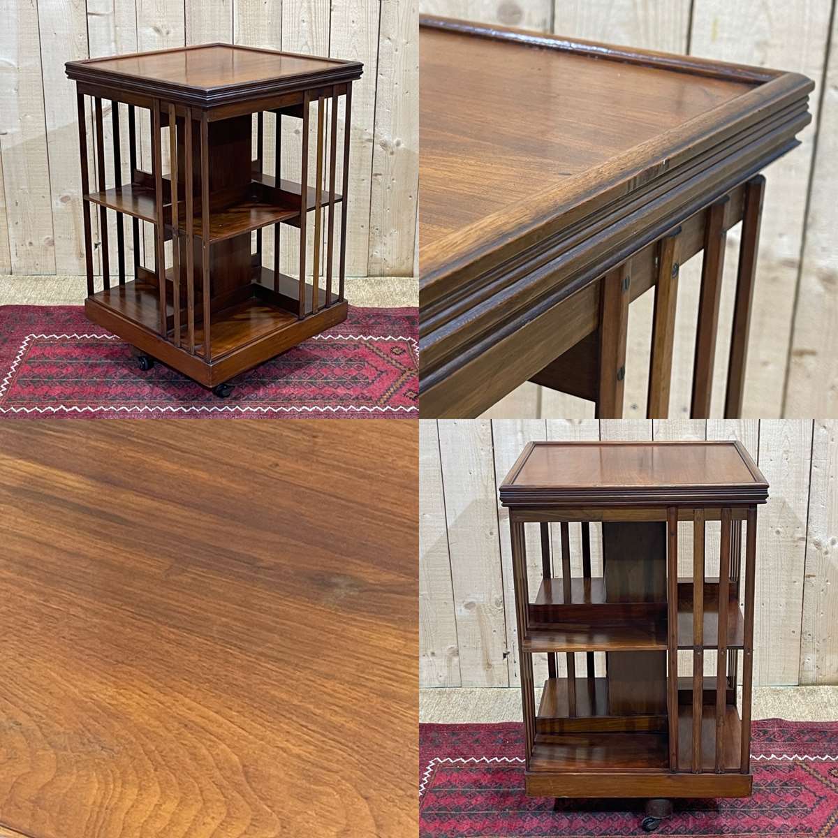 1930s mahogany revolving bookcase