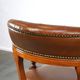 Swivel English style Chesterfield armchair/office chair in brown cowhide