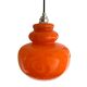 Vintage suspension lamp in orange opaline electrified to nine