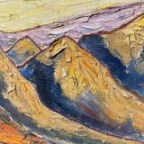 Old landscape painted with a knife