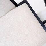 "Contrast" Armchair by Pascal Mourgue 1982 - Faux Sheepskin upholstery