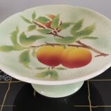 Compotier pattern peaches in Slip Diameter 25cm
