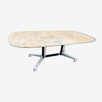 Segmented Charles and Ray Eames vintage marble table 1960