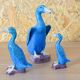 Set of three mid-century turquoise ducks, Chinese porcelain, 1950s