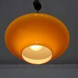 Orange glass ceiling light from Doria, Germany, 1960s.
