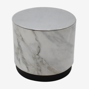 Container vintage marble side table, Italy 1970s