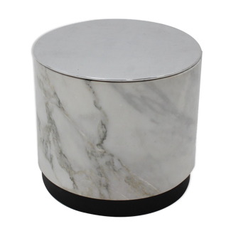 Container vintage marble side table, Italy 1970s