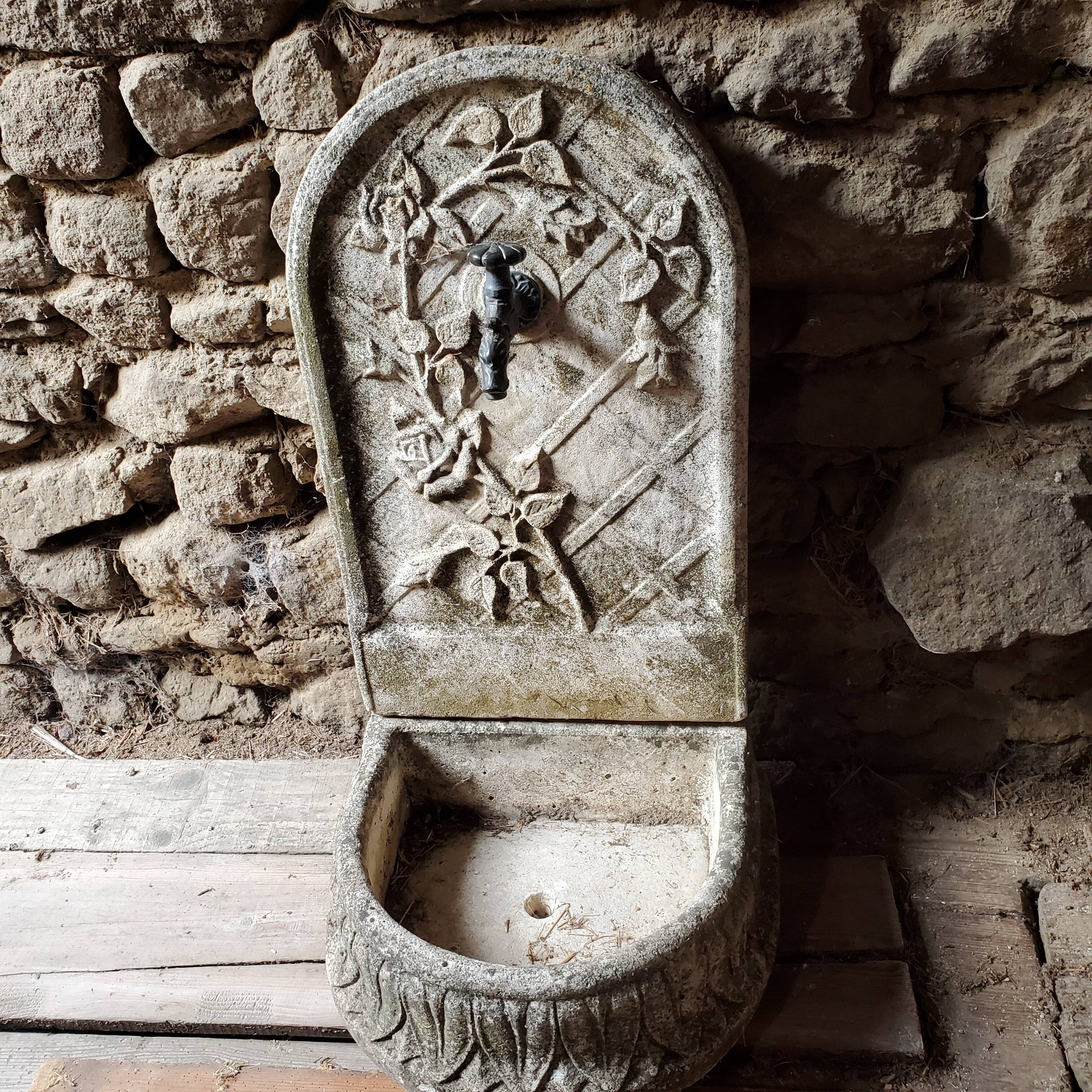 Reconstituted stone fountain