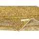 Vintage Handmade Turkish Wool Area Rug Overdyed in Yellow for Contemporary Interiors