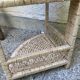 Vintage rattan corner shelf
