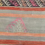 5x9 Rug For Living Room Salmon Green Kilim Rug, 145x288Cm