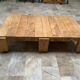 Solid oak coffee table, custom-made.