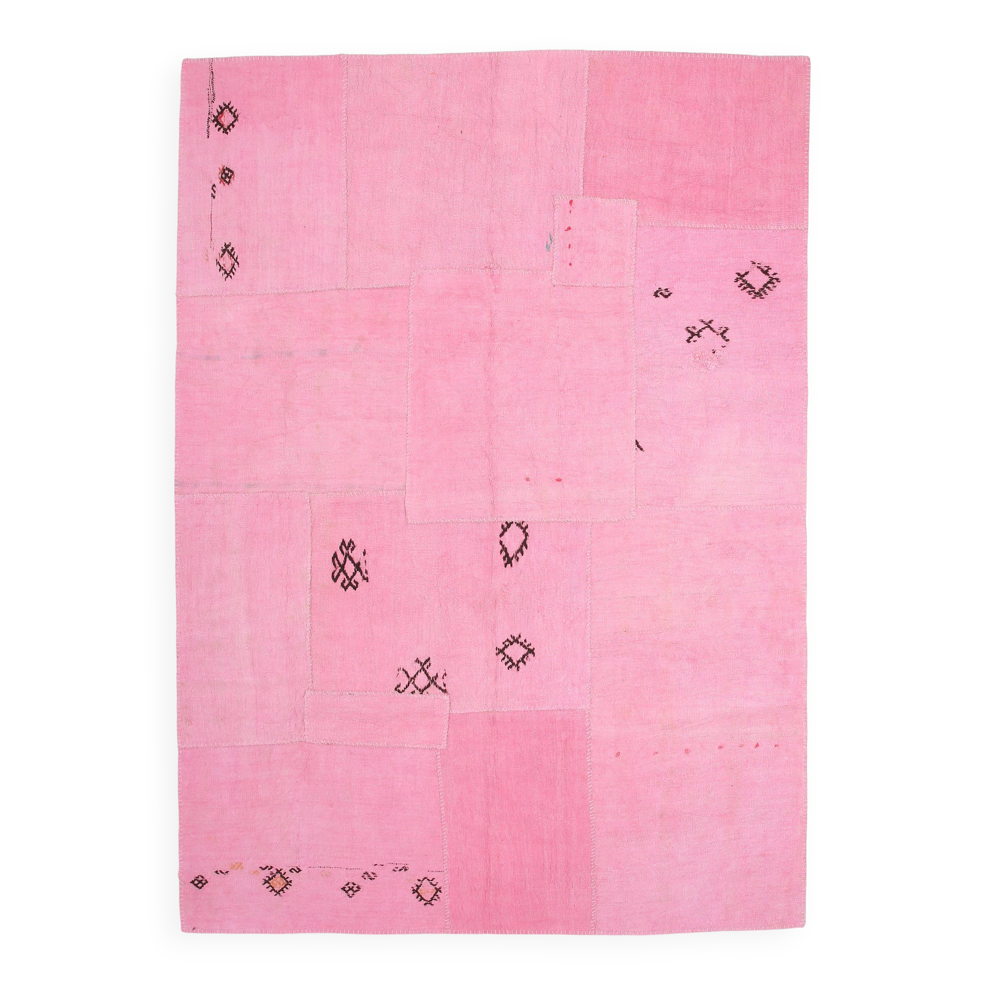 Tapis Kilim rose 7x10, 220x311 cm