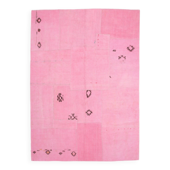 Tapis Kilim rose 7x10, 220x311 cm