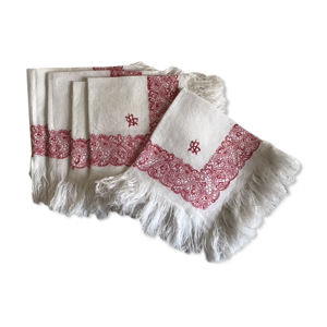 set de 5 serviettes blanches