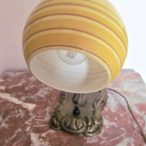 Lampe de bureau allemande, bronze et verre drgm vintage 1930-1940