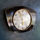 Vintage formica clock silent trapezoid wall clock "Romatic black"