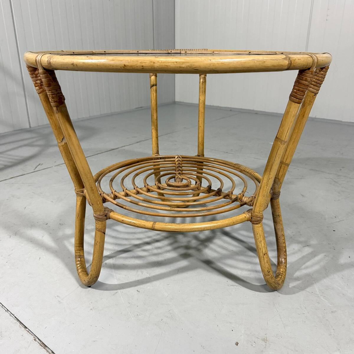 Rattan easy chairs & table Rohé Noordwolde Netherlands 1960’s