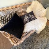 Wicker sofa bench