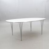 Table a manger piet hein & bruno mathsson superellips' fritz hansen,1983, danemark