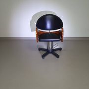 4 chaises de barbier italiennes des années 80, réglables en hauteur