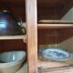Small cabinet made of raw wood