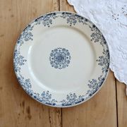Antique flat plate, ironstone Sarreguemines U&C model Mignon.
