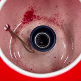 Vintage Red Ceramic Lamp Handcrafted in Italy, 1970s