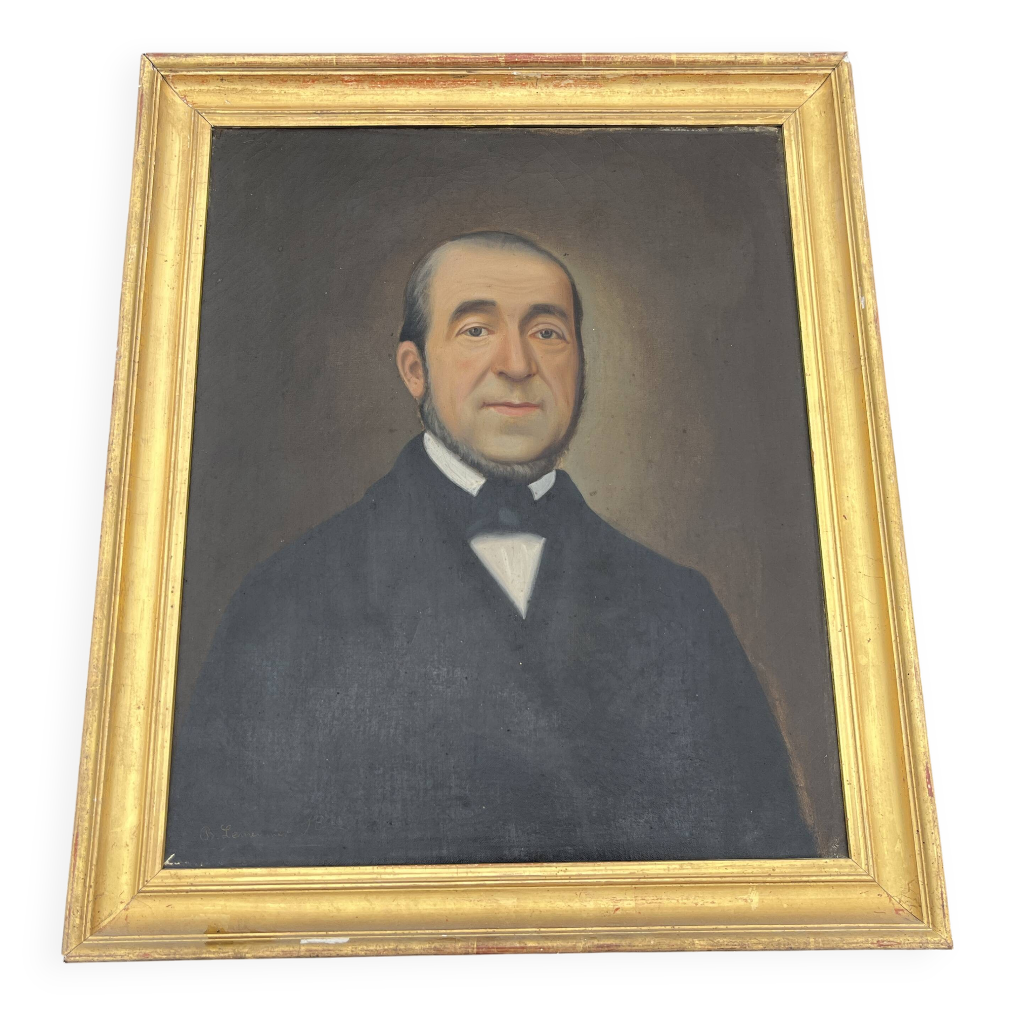 Painting Portrait of a Man – attributed to Basile Lemeunier (1852-1922), dated 18