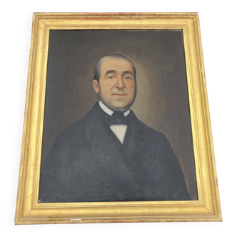 Tableau Portrait d’homme – attribué à Basile Lemeunier (1852-1922), daté 18