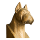Sculpture of a boxer bookends in carved solid wood, mid-20th century.