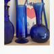 Duo of blue vases overseas