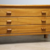 Vintage solid elm chest of drawers, 1970