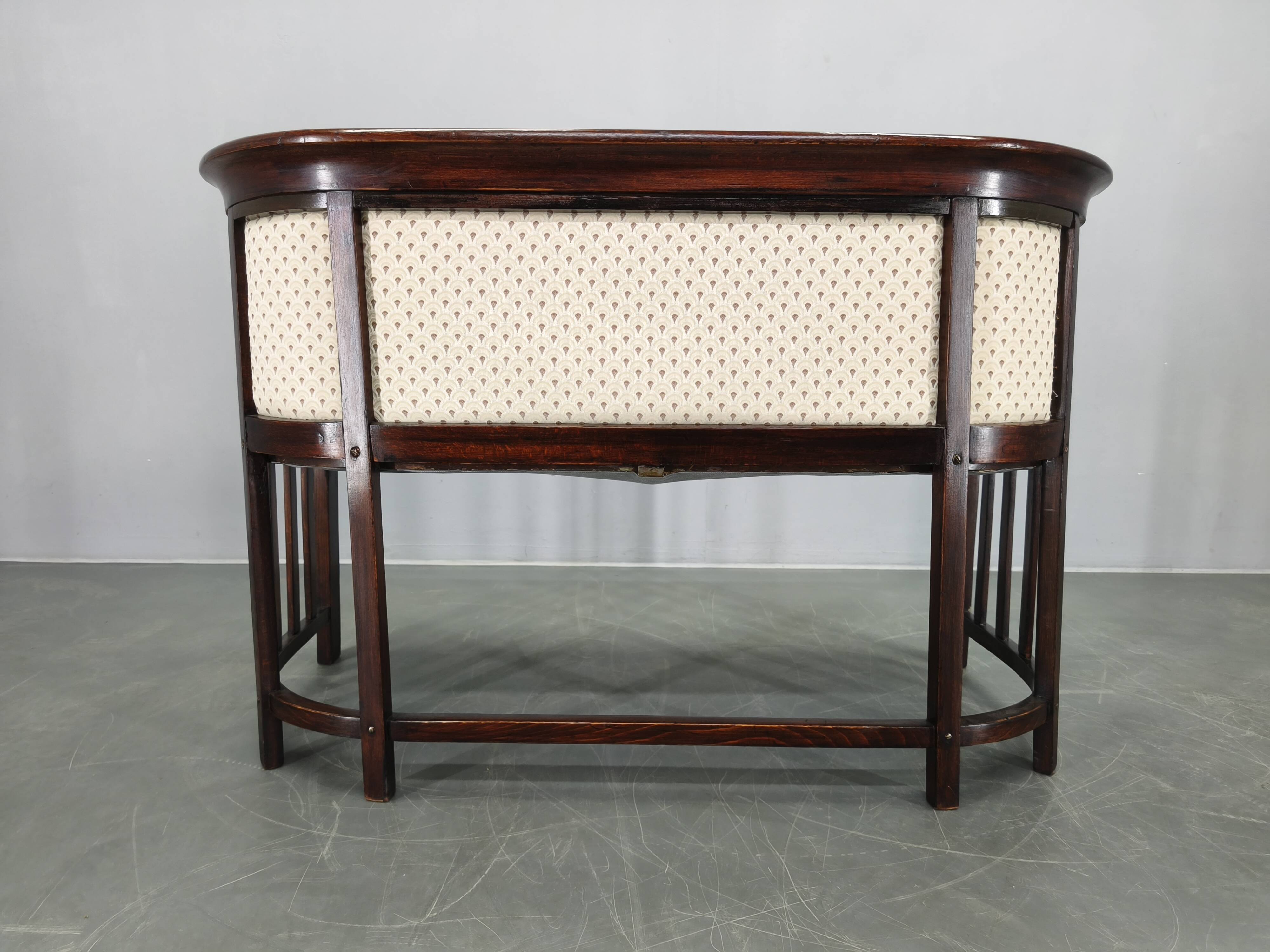 Josef Hoffmann Attributed Beech Sofa, Vienna Secession, 1920s