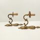 Pair of brass sconces 1 branch 29 cm