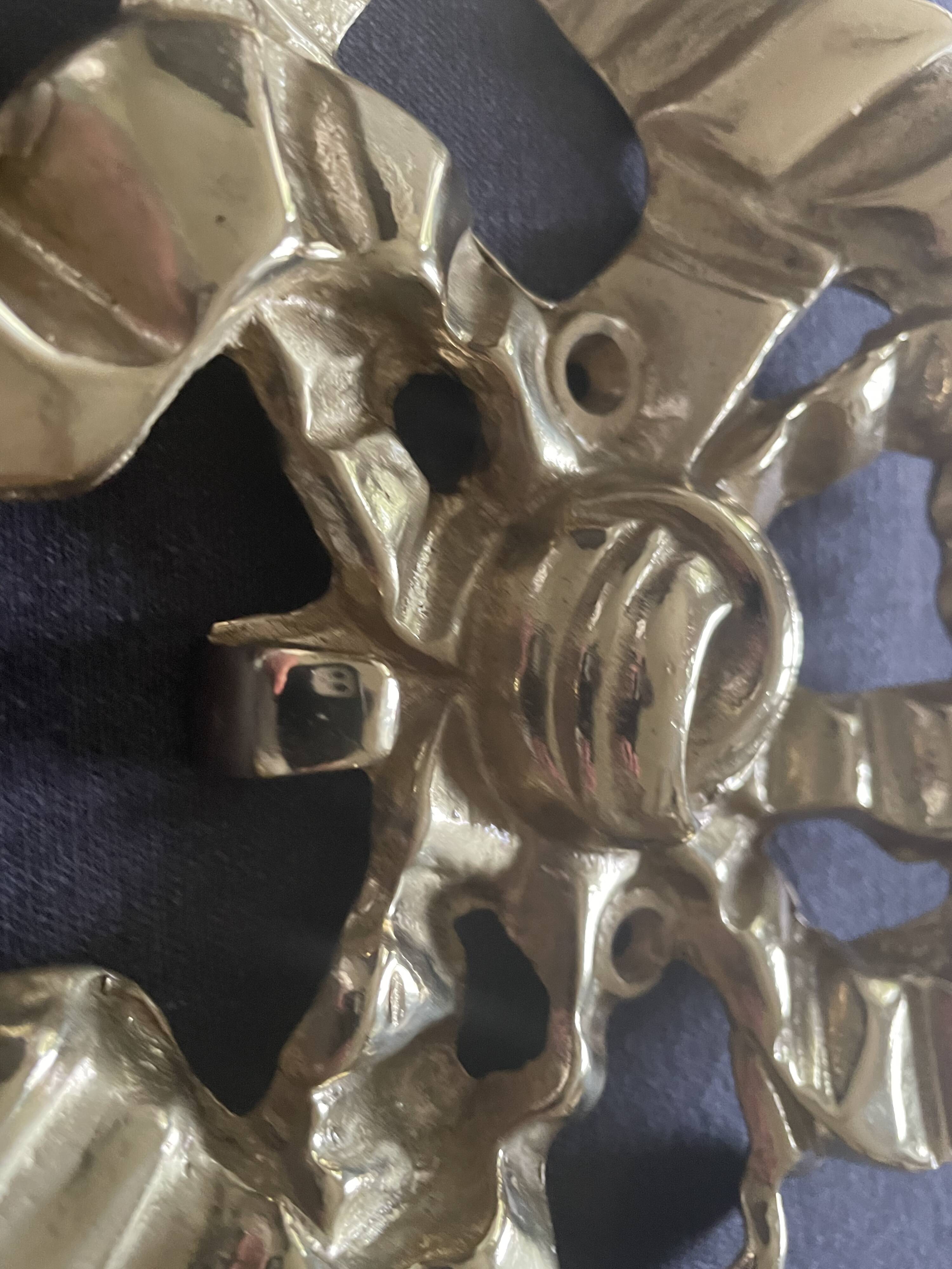 Crochet mural noeud laiton doré