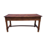 Country farm table 19th in cherry 2 drawers