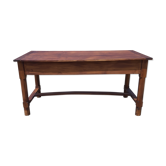 Country farm table 19th in cherry 2 drawers