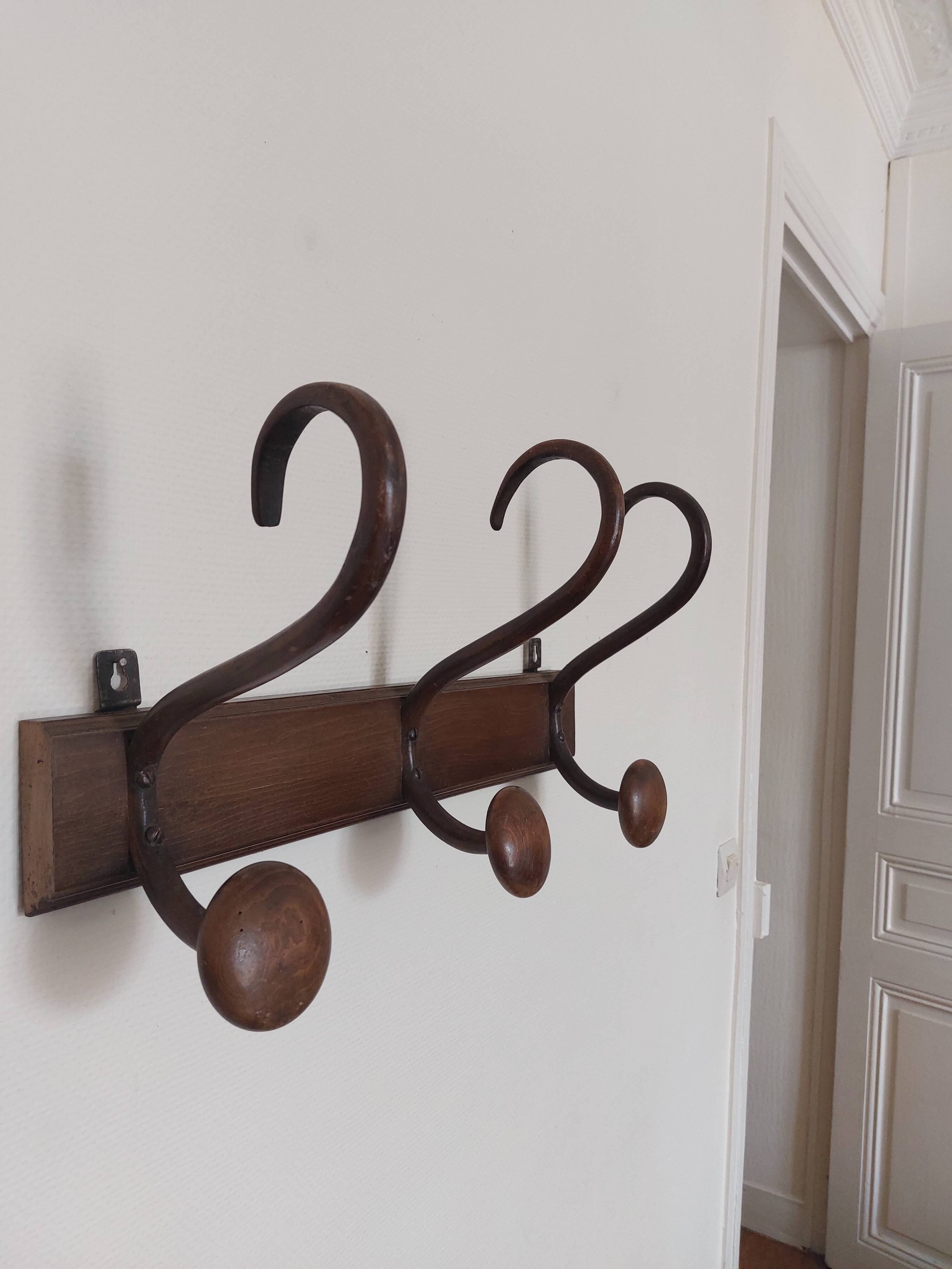 Vintage wooden coat rack