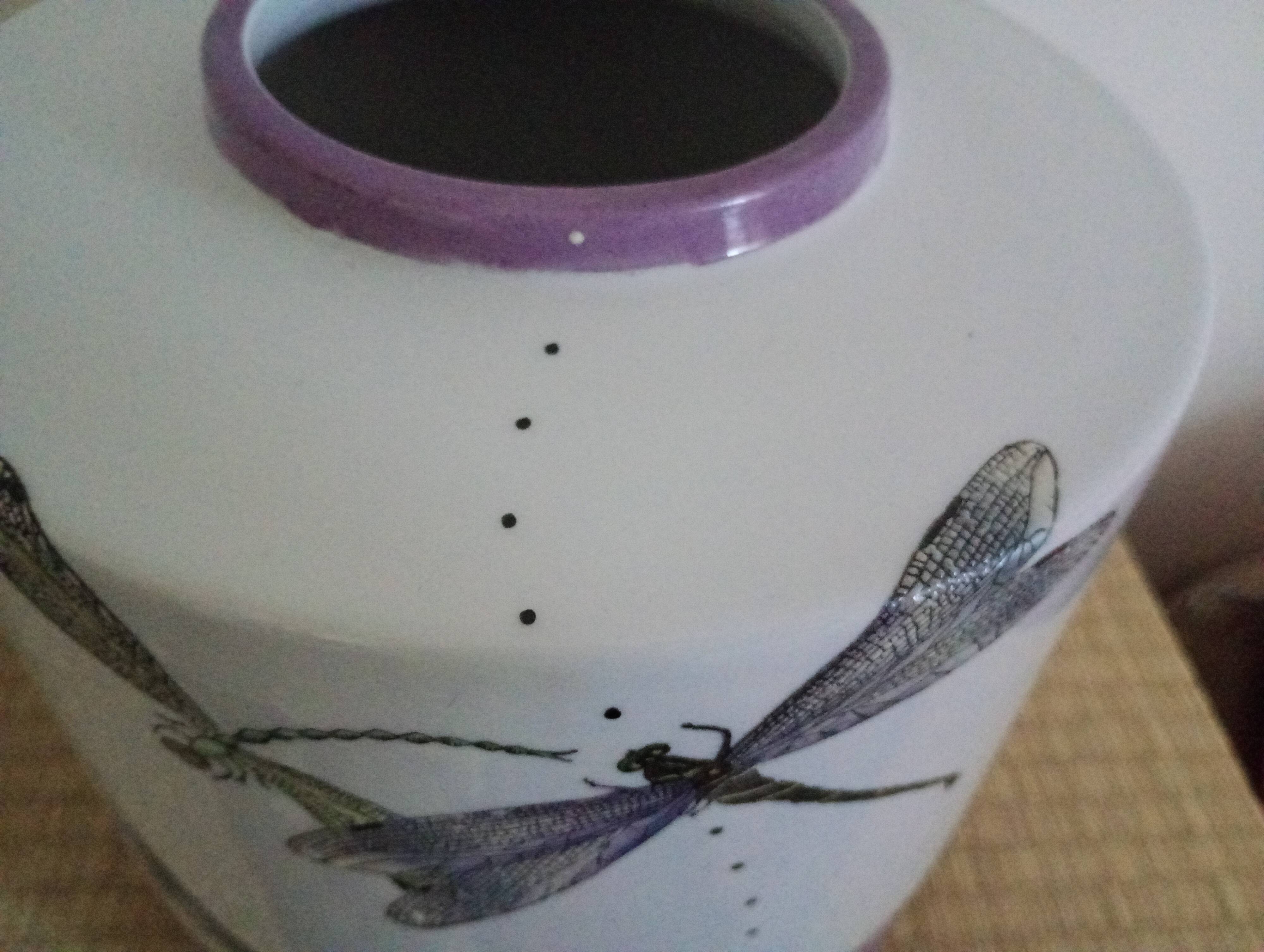 grand vase libellules Fabienne Jouvin.Asiatides 1999