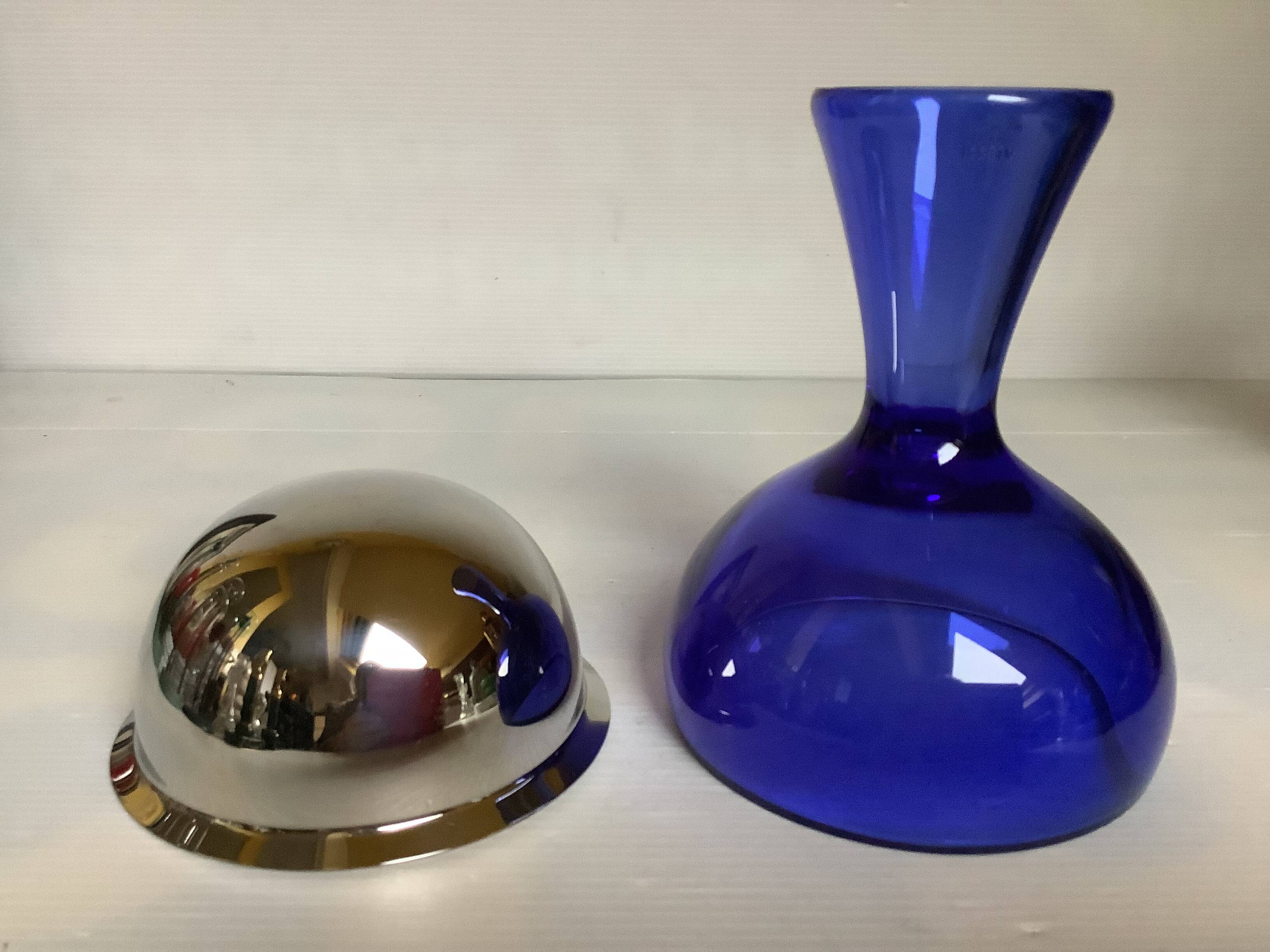 Alessi cobalt blue trinket tray 2002